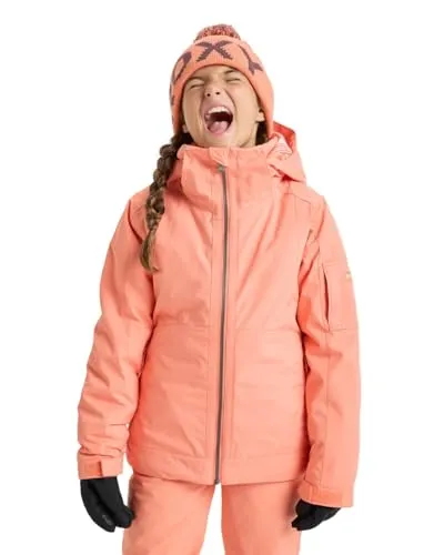 Roxy Snowboardjacke Meade 10K orange 128 (8) - Wintersport-Bekleidung, wasserabweisend mit 10K Wassersäule, ideal für optimale Bewegungsfreiheit und Stil auf der Piste.