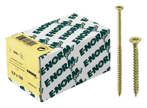 E-NORMpro Spanplattenschrauben Senkkopf verzinkt gelb TX 3,5 x 40... 1.000 Stück