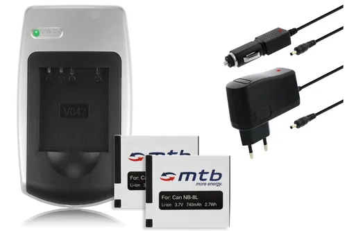 Akkus + Ladegerät NB-8L für Canon Powershot A2200 A3000 A3100 A3200 A3300 IS 2