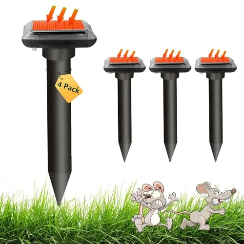 Solar Maulwurfabwehr, Ameisenabwehr, Königin, für Garten und Camping, Gopher, Maulwurfschlangenschutz, Gopher und andere Maulwurfabwehrmittel