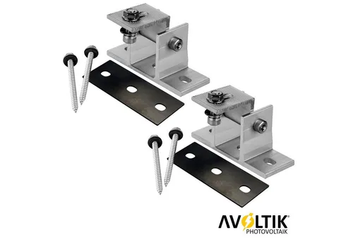 avoltik Solarmodul-Halterung Alu Halterung PV Aufständerung Halter Befestigung Solar, (Alu Halterung PV Aufständerung Halter Befestigung Solar, 2-tlg., Alu Halterung PV Aufständerung Halter Befestigung Solar, robust, wetterfest, stabil, Farbe silber, 1er Set, 2er Set, 4er Set)