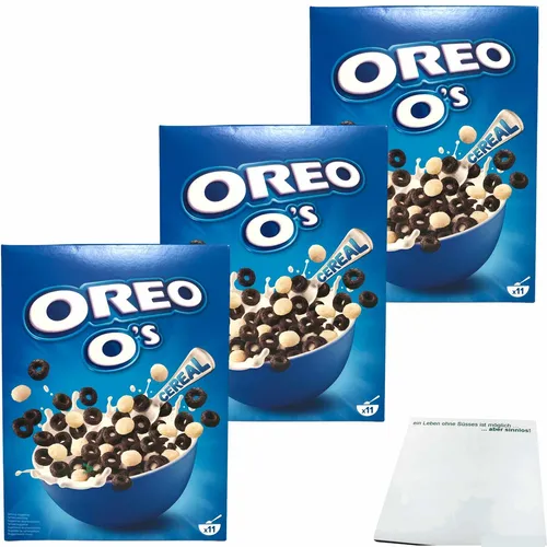 Oreo O's Cereal Knusperfrühstück 3er Pack 3x350g Packung usy Block