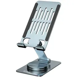 CONCEPTRONIC Handy Halterung 360° drehbar und höhenverstellbar in grau - Praktische Handy Halterung mit 360° Drehfunktion und höhenverstellbarem Design. Ideal für flexibles Arbeiten und komfortables Surfen.