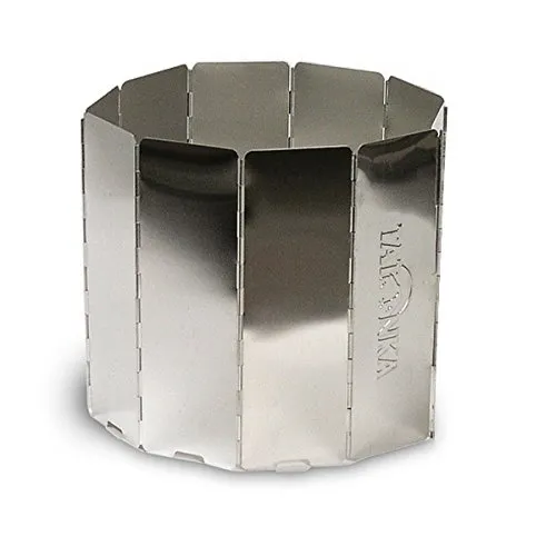 Faltwindschutz 8tlg Durchmesser ca. 20 cm - Kocherzubehör für optimalen Windschutz, ideal für outdoor Kochen und Campingabenteuer.