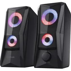 Trust Gaming GXT 606B Javv 2.0 PC Lautsprecher mit RGB LED Beleuchtung - Multimedia PC Lautsprecher mit 12W Spitzenleistung, beeindruckender RGB LED Beleuchtung und USB-Betrieb – das perfekte Upgrade für dein Gaming-Setup!