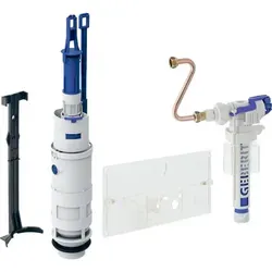 Geberit Umbauset 240835001 für 2-Mengen-Spülungen - Sanitärinstallation, umfassendes Umbauset mit Schutzplatte, Heberglocke und Füllventil für eine einfache Modernisierung Ihrer Toilette.