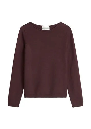 Rundhalspullover MARC O'POLO für Damen - Casual Pullover in Schwarz (black cherry) aus hochwertigem Strick mit 45% Baumwolle. Bequem und warm, ideal für lässige Looks.