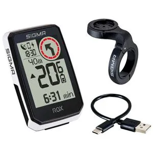 SIGMA ROX 2.0 Endurance GPS Fahrradcomputer - Fahrradcomputer mit 26 Stunden Akkulaufzeit und einfacher Navigation für Einsteiger. Ideal für E-Bike-Nutzer, bietet er umfassende Trainingsdaten und smartes Routing.
