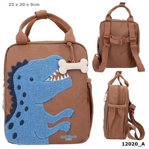 Depesche Dino World Mini Rucksack Braun