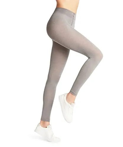 FALKE Damen Leggings Softmerino W, Grau Light Grey Melange 3830 - Sportsocken aus weicher Merinowolle und Baumwolle für optimalen Tragekomfort, atmungsaktiv und feuchtigkeitsregulierend – ideal für jeden Anlass.
