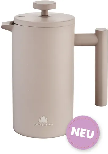 Groenenberg French Press Earth 600 ml - Hochwertige Kaffeepresse mit Thermo Warmhalte-Funktion - Kaffeepressen: Bunte Edelstahl French Press für erstklassigen Kaffeegenuss, langlebig und hält deinen Kaffee lange warm - ideal für Kaffeeliebhaber!