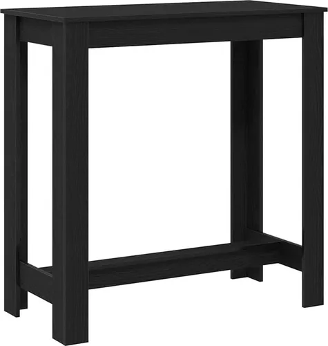 vidaXL Stylischer Bartisch aus schwarzer Eiche - Esszimmertisch mit kompaktem Design, ideal für kleine Räume. Robuste Bauweise aus hochwertigem Eichenholz und moderne matte Oberfläche für ein zeitgenössisches Ambiente.