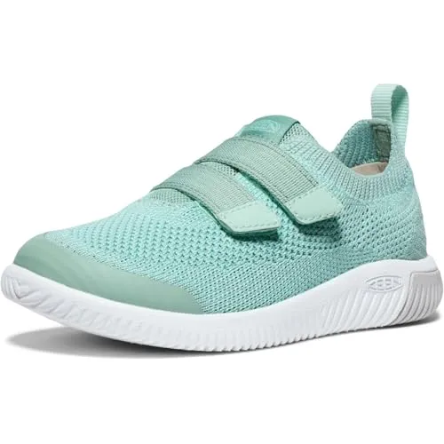 KEEN KNX Knit Double Strap Sneakers, Granite Green/Lichen, 32 EU - Wanderschuhe mit doppeltem Klettverschluss für verbesserte Haltbarkeit und perfekten Sitz; ideal für Abenteuer mit Komfort und Stil.