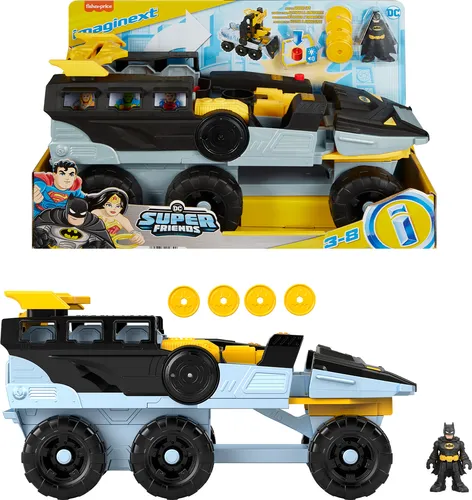 Imaginext DC Super Freunde Batman Verwandlungs-Bat-Tank - Spielfigur Spielsets – Über 43 cm langer Bat-Tank mit Lichtern und Geräuschen, ideal für spannende Rollenspiele und kreatives Geschichtenerzählen für Kinder ab 3 Jahren.