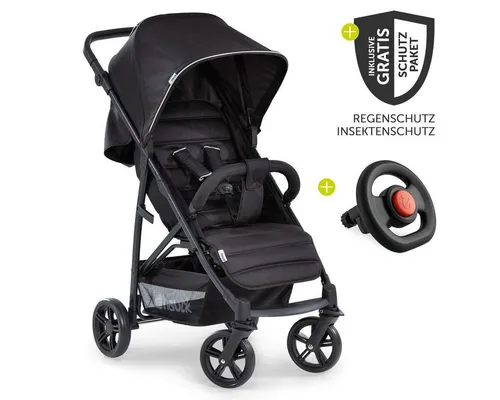 Hauck Buggy Rapid 4 inkl. XXL Zubehörpaket - Vielseitiger Buggy mit praktischem Zubehör, inkl. Regenschutz und Insektenschutz für jedes Wetter – ideal für den Alltag mit Kind.