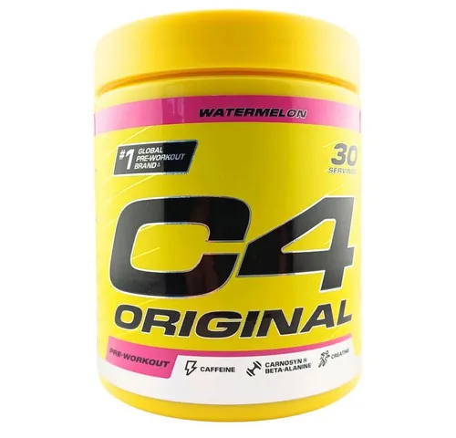 Cellucor C4 Original 195-198 g Watermelon - Leistungsstarker Trainingsbooster - Nahrungsergänzungsmittel für mehr Energie und Konzentration. C4 bietet explosive Energie, steigert Ausdauer und Muskelpump mit einer effektiven Kombination aus Koffein, Kreatin und Beta-Alanin.
