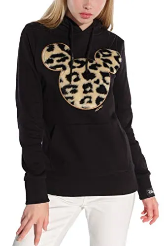 COURSE Kapuzenpullover Mickey Mouse, schwarz - Hoodie mit Mickey Mouse Design, aus 65% Baumwolle für hohen Tragekomfort und lässigen Style, perfekt für Freizeit und gemütliche Tage.