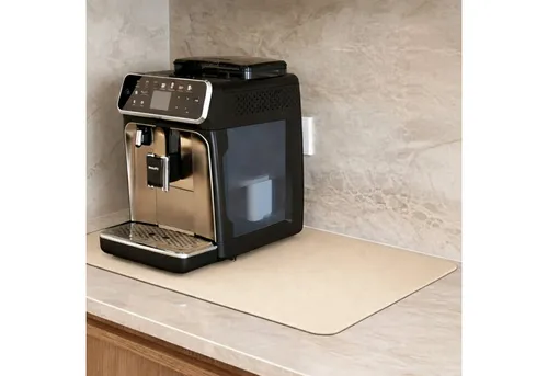 matches21 HOME & HOBBY Abtropfmatte Geschirr Abtropfmatte, in beige 40x60 cm, Saugstarke Spülmatte & Kaffeematte Leder-Optik