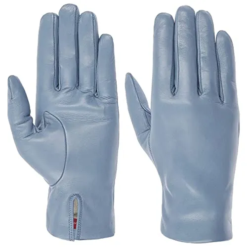 Caridei Classic Fingerhandschuhe Nappaleder Made in Italy Damen Herbst Winter hellblau 7 HS