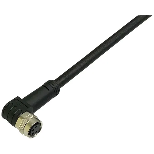 BKL Electronic 2700011 Sensor-Aktor-Anschlussleitung M8 Kupplung, gewinkelt 10 - Stecker für Sensoren und Aktoren, bietet eine platzsparende, gewinkelte Bauweise für einfache Installation in engen Räumen.