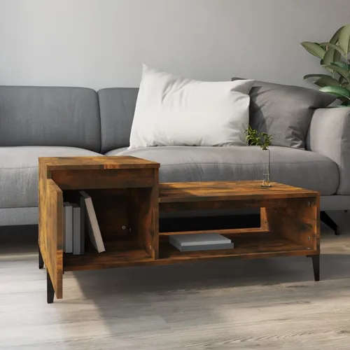 The Living Store Couchtisch Räuchereiche 100x50x45 cm