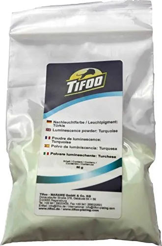 Nachleuchtpulver, Glühpulver, Leuchtpulver, Leuchtpigment türkis 50 g - Glow in the dark, Phosphoreszenz
