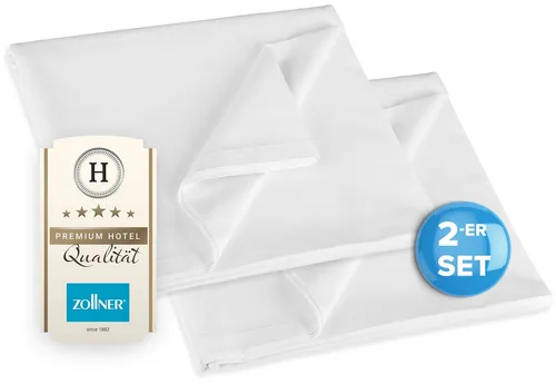 ZOLLNER Betttuch 150 x 260 cm, 2 Stück aus 100% Baumwolle - Hochwertige Betttücher aus 100% Baumwolle, ideal für erholsame Nächte. Waschbar bis 95°C und trocknergeeignet – für frische und hygienische Schlafumgebungen.