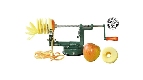 Kids At Work Apfelschälmaschine 3-in-1 - Sonstige, 3-in-1 Apfelschäler für gleichmäßige Apfelscheiben und Kernentfernung – macht gesunde Snacks zum Kindervergnügen!