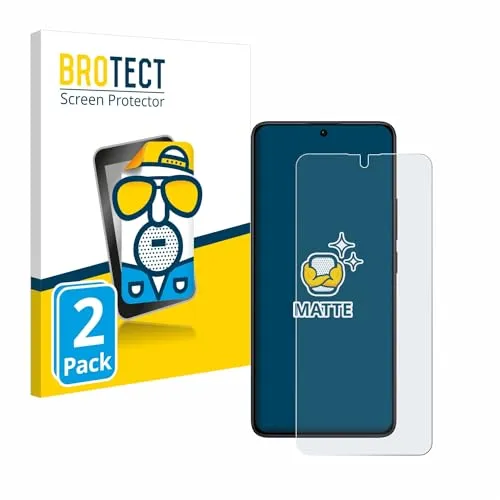 BROTECT Entspiegelungs-Schutzfolie für Xiaomi Redmi Note 13 Pro 4G (2 Stück) Matte Displayschutz-Folie, Anti-Reflex, Anti-Fingerprint
