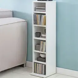 FineBuy CD Aufbewahrung DVD Ständer Regal Turm - Stylisches Nischenregal mit 6 höhenverstellbaren Fächern, kratzfester und wasserabweisender Oberfläche – ideal zur platzsparenden Archivierung von CDs und DVDs.