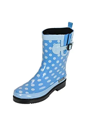MADSea Damen Gummistiefel Ocean Halbschaft - Stylische Regenstiefel in Hellblau - Wanderschuhe: Halbschaft Gummistiefel mit rutschfester Sohle und kälteisolierender Einlegesohle für optimalen Tragekomfort.