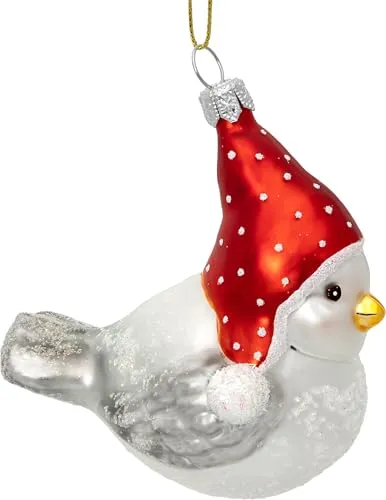 SIKORA Christbaumschmuck BS750 Vogel mit Wollmütze von SIKORA