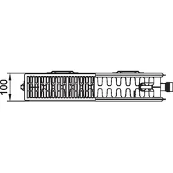 Kermi Therm X2 Profil Ventilheizkörper Typ 22 500x2300mm Ventilposition Links Ftv220502301l1k
