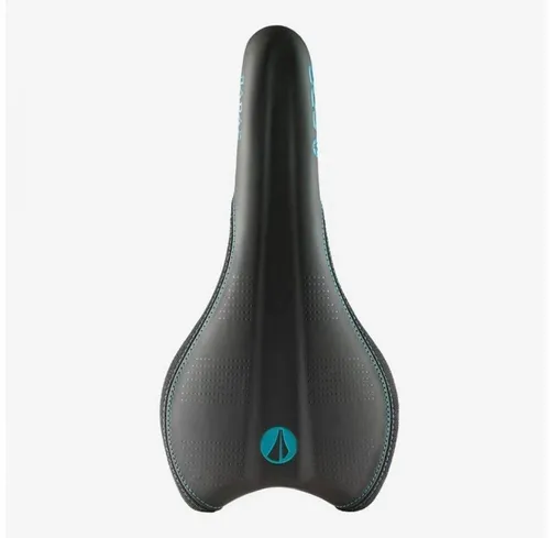 SDG Components Fahrradsattel Radar MTN - Lux-Alloy, schwarz-türkis - Ergonomischer SDG Radar MTN Sattel für All-Mountain und Trail. Flache Bauweise und spezielle Druckverteilung für optimalen Komfort. Leicht und langlebig, ideal für abenteuerliche Fahrten.