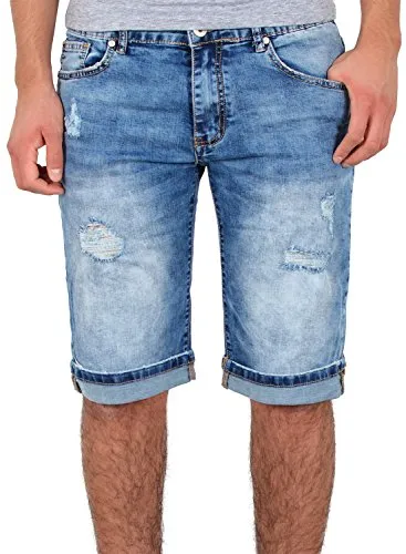 Produktbild ESRA Herren Jeans Shorts A415 – Bequeme Jeans-Bermuda für den Sommer