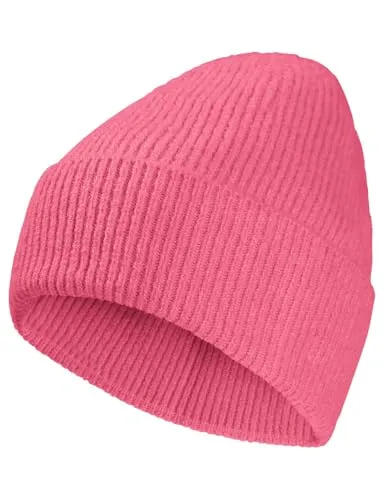 Jack Wolfskin Unisex Fuzzy Beanie-Mütze, Bubblegum, S EU von Jack Wolfskin