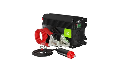 Green Cell PRO Inverter 12V auf 230V 300W/600W - Leistungsstarke Spannungsumwandlung für mobile Geräte, ideal für Camping und Notfälle.