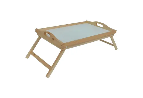 Echtholz Beistelltisch für Laptop und Frühstück - Moderner Beistelltisch aus echtem Holz, ideal für Frühstück oder als Laptop-Tisch. Kompakt und vielseitig einsetzbar in jedem Raum.