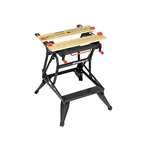 Black & Decker Werkbank WM550 - Arbeitsbock mit 2 Arbeitshöhen (47.20 cm, 61 cm) für flexibles Arbeiten, ideal für Heimwerker und Profis.