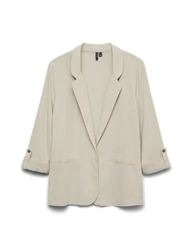 Vero Moda VMJESMILO 3/4 LOOSE BLAZER - Eleganter Jackenblazer mit 3/4-Ärmeln aus atmungsaktivem Cordmaterial. Ideal für stilvolle Outfits im Büro oder Freizeit. Pflegeleicht bei 30°C Maschinenwäsche.