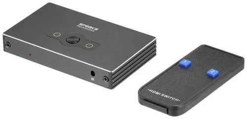 SpeaKa Professional SP-HSW-300 2 Port HDMI-Switch - Modems, Splitter & Switches - Unterstützt UHD 8K @ 60 Hz und UHD 4K @ 120 Hz für brillante Bildqualität und nahtloses Umschalten zwischen Geräten.