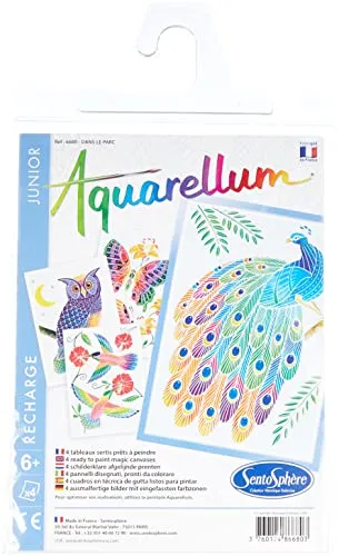 Sentosphère - Nachfüllpack Aquarelum Junior – im Park – Nachfüllpackung Aquarellum-Karten – Malset – magische Aquarellmalerei – ab 7 Jahren