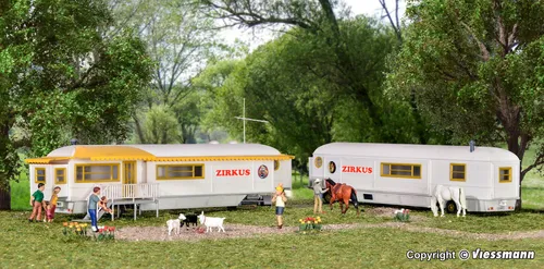 Kibri 15704 Spur H0 - Schaustellerwagen, 2 Stück NEU und OVP