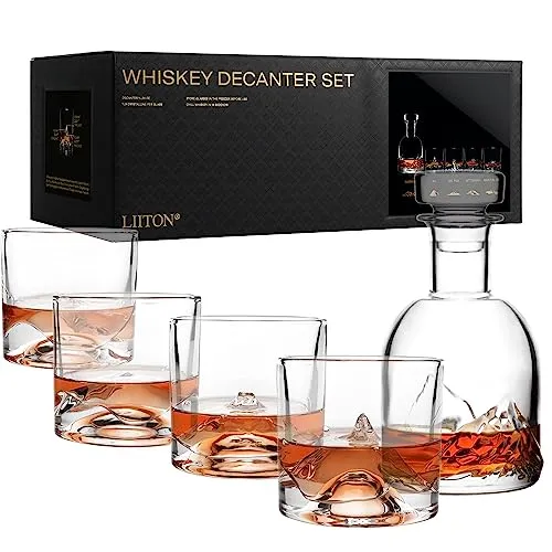 Exllusiv Whisky Gläser The Peaks 5-teilig aus Kristallglas von LIITON