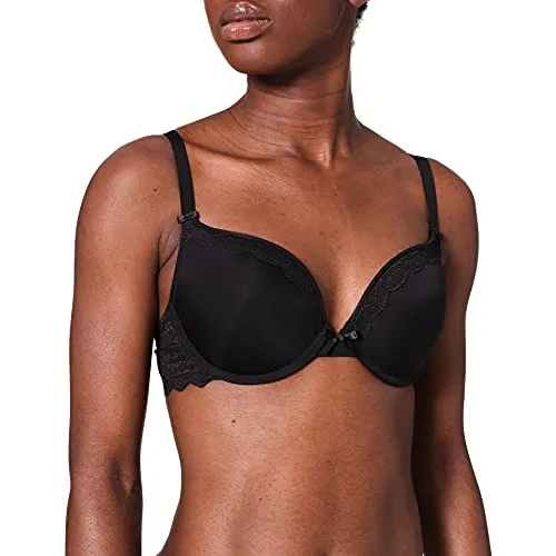 Sassa Damen Push-Up BH 29029, Einfarbig, Gr. 80C, Schwarz (Schwarz 500)
