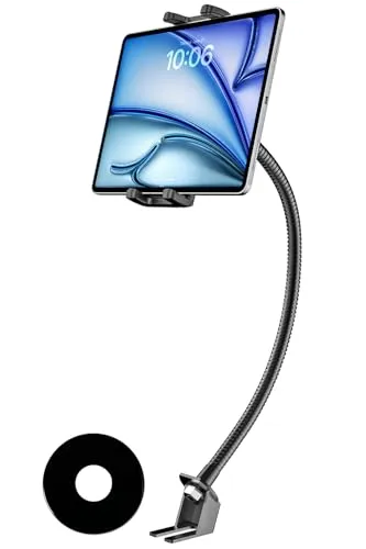 Kolasels LKW Sitzschienen Tablet Halterung, [Metall Schwanenhals] KFZ Boden Tablet Halter, Auto Sitzschiene Tablet Halterung für iPad Pro Air Mini, Galaxy Tabs, iPhone, 4-12.9