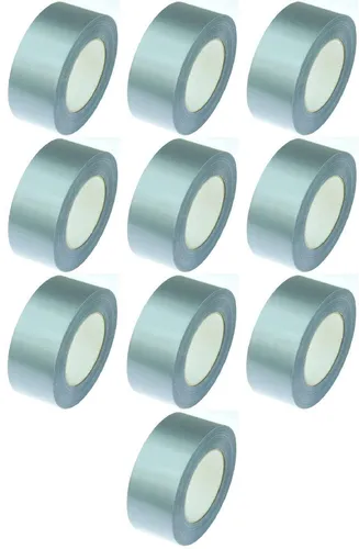 10 Rollen Gewebeband Panzerband 50m x 48mm Silber - Klebstoffe - Robustes und vielseitiges Gewebeband, ideal für Reparaturen und DIY-Projekte.