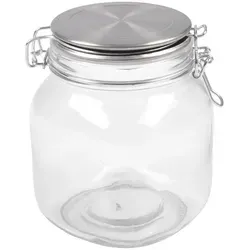 BURI Drahtbügelglas 1L Vorratsglas Aufbewahrungsglas Vorratsdose