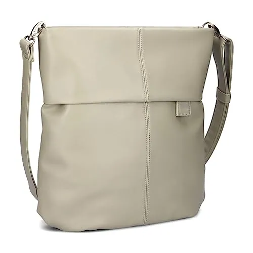 Zwei Damen Handtasche Mademoiselle.M M12 Umhängetasche - Geräumige Umhängetasche für DIN-A4-Dokumente und Tablets, inkl. Schlüsselring und Geheimfach für sichere Aufbewahrung - ideal für Beruf und Studium.