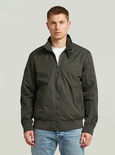 G-Star Raw Jacke mit Stehkragen und Reißverschluss in Anthrazit, Größe M - Moderne Herrenjacke von G-Star Raw im Regular Fit. Der glatte Baumwoll-Mix bietet hohen Tragekomfort. Vielseitig kombinierbar für flexible Alltagslooks und mit urbanen Details für einen stilvollen Auftritt.